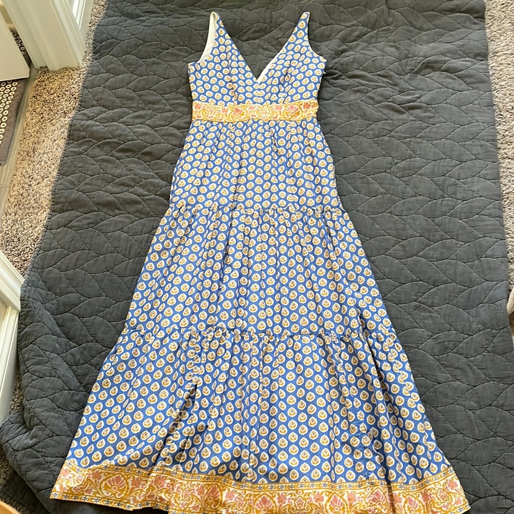 JCrew block print dress